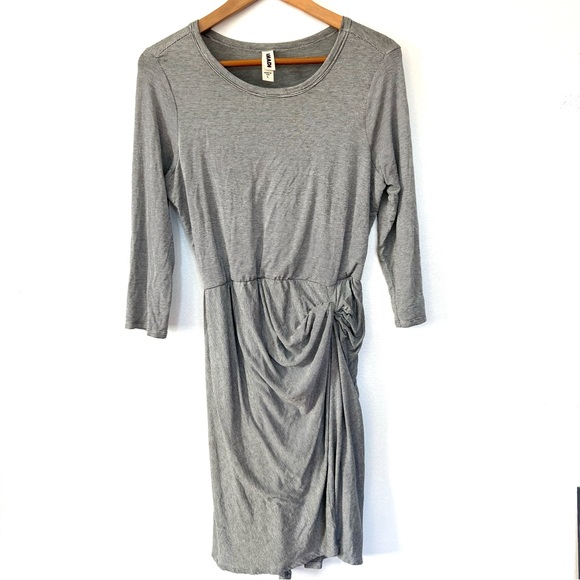 Anthropologie Amadi Soft Comfortable Rayon Jersey Knit Striped Dress Sz L - Picture 2 of 10